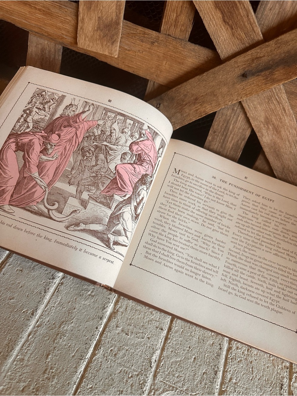 Vintage 1950 My Bible History In Pictures Bishop Morrow Catholic Hardcover Book - Picture 10 of 14